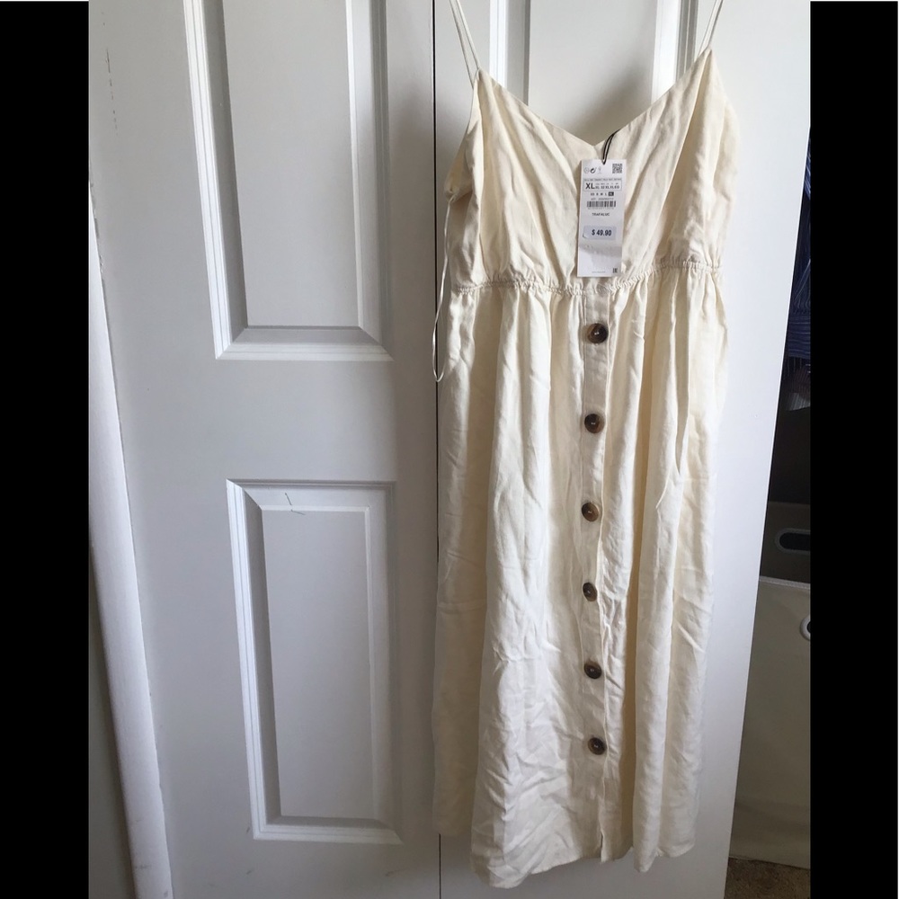 Zara ecru cream dress NWT size XL